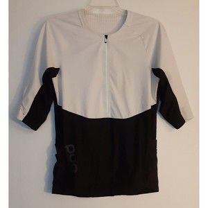 POC Raceday Size M Black/White Partial Zip Enduro Jersey